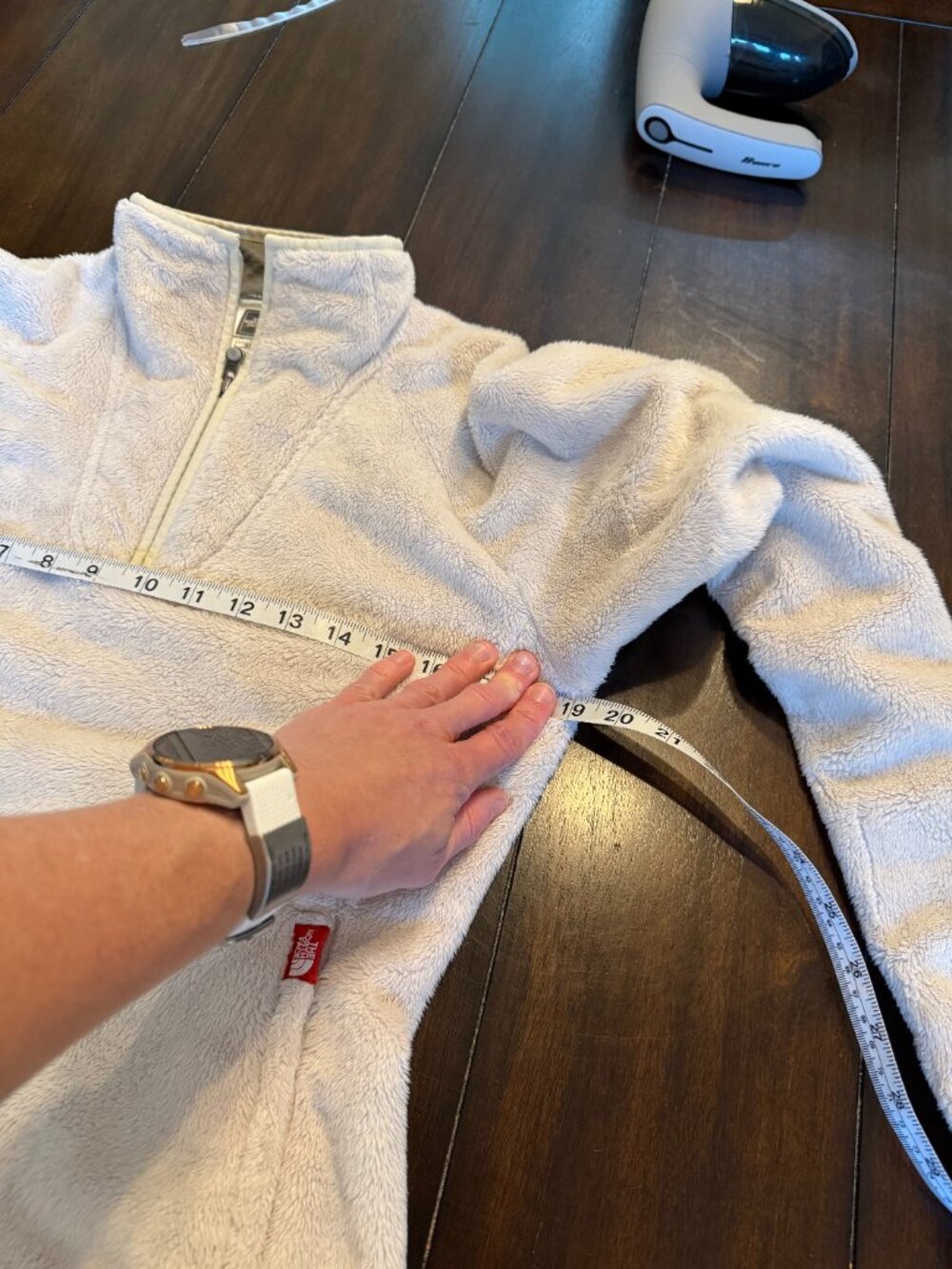 The North Face Womens Osito Quarter Zip Fleece Pullover Jacket White Small - Picture 9 of 11